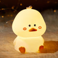 Satsus® Squishy Silicone Shy Duck LED Night Light - Perfect Gift for Kids and Girls