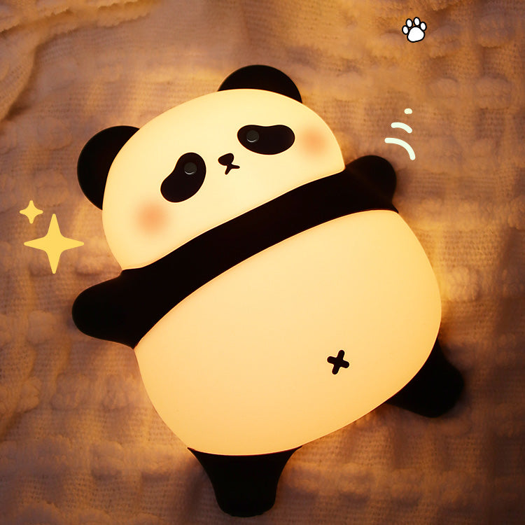 Satsus® Lying Lazy Panda Night Light LED Tap Lamp Best Gift for Baby and Girl