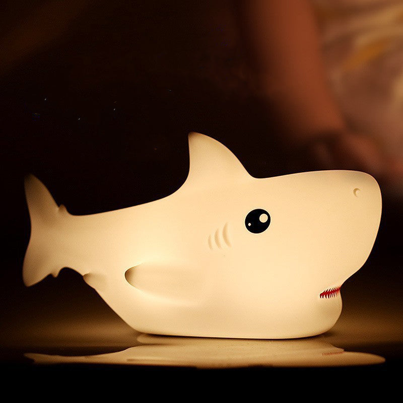 Satsus® Squishy Silicone Shark LED Night Light - Perfect Gift for Kids and Girls