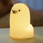 Satsus® Squishy Silicone Alpaca LED Night Light - Perfect Gift for Kids and Girls