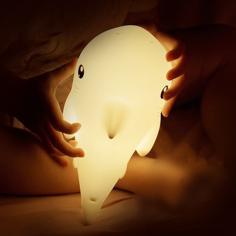 Satsus® Squishy Silicone Shark LED Night Light - Perfect Gift for Kids and Girls