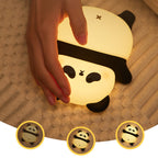 Satsus® Lying Lazy Panda Night Light LED Tap Lamp Best Gift for Baby and Girl