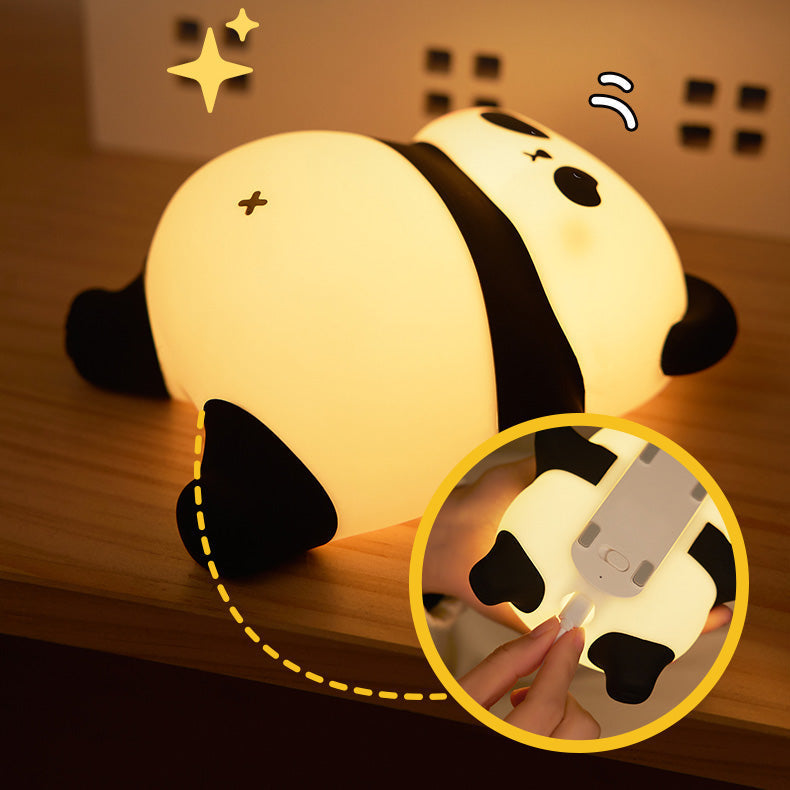 Satsus® Lying Lazy Panda Night Light LED Tap Lamp Best Gift for Baby and Girl