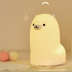 Satsus® Squishy Silicone Alpaca LED Night Light - Perfect Gift for Kids and Girls