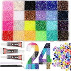 DIY Nail Flatback Rhinestones Kit | 40.000+ AB Crystal Gems with Adhesive & Pickup Tool for Salon-Quality Nail Art-8YF7