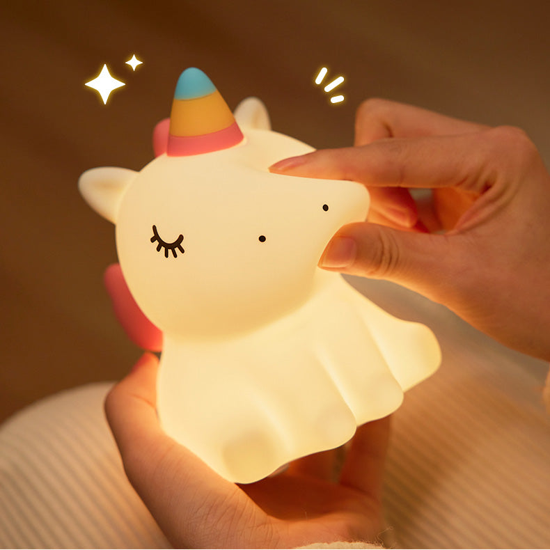 Satsus® Unicorn Night Light LED Squishy Tap Lamp Best Gift for Baby and Girl