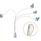 Spinning Butterfly Cat Wand Interactive Cat Teaser Toy