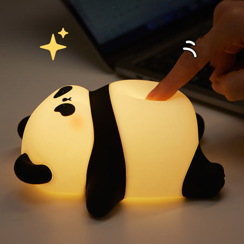 Satsus® Lying Lazy Panda Night Light LED Tap Lamp Best Gift for Baby and Girl