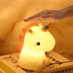 Satsus® Squishy Silicone Unicorn LED Night Light - Perfect Gift for Kids and Girls