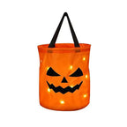 Halloween Glowing Pumpkin Bag – LED Lights & Spacious Interior 2 Pack