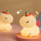 Satsus® Unicorn Night Light LED Squishy Tap Lamp Best Gift for Baby and Girl