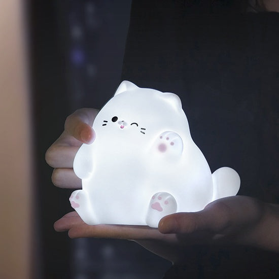 Satsus® Squishy Silicone Waving Cat LED Night Light - Perfect Gift for Kids and Girls