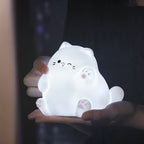 Satsus® Squishy Silicone Waving Cat LED Night Light - Perfect Gift for Kids and Girls
