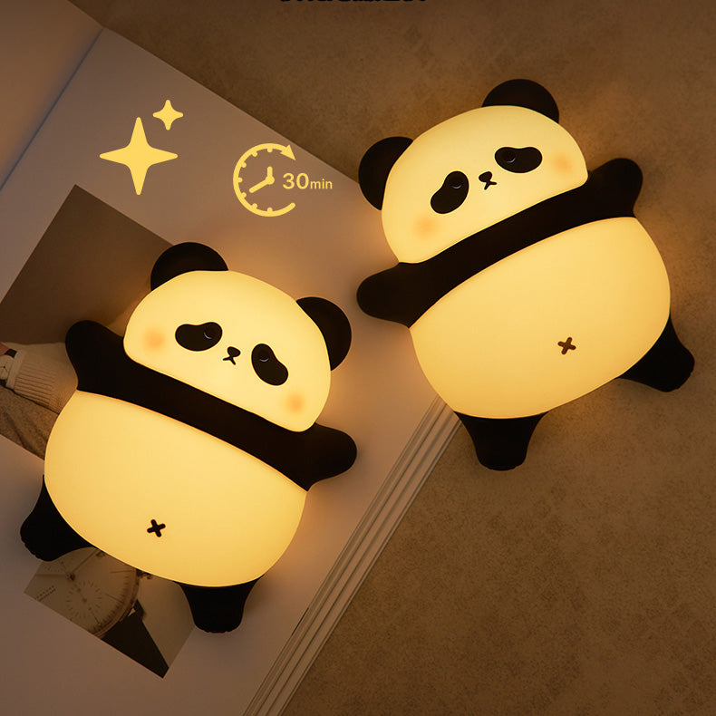 Satsus® Lying Lazy Panda Night Light LED Tap Lamp Best Gift for Baby and Girl