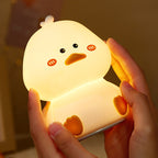 Satsus® Squishy Silicone Shy Duck LED Night Light - Perfect Gift for Kids and Girls