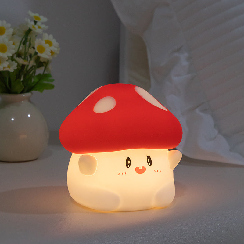 Satsus® Squishy Silicone Adorable Mushroom LED Night Light - Perfect Gift for Kids and Girls
