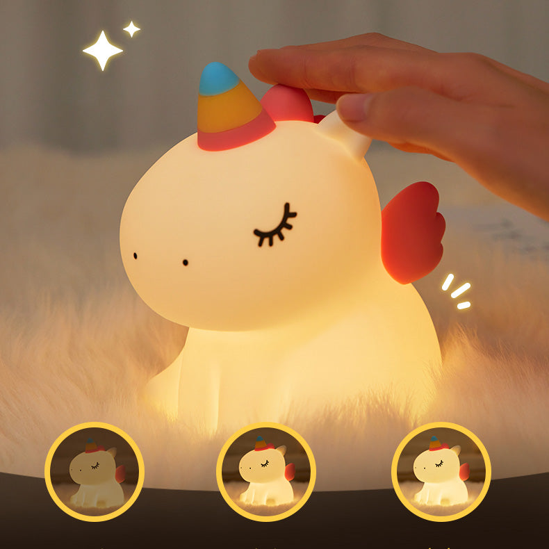 Satsus® Unicorn Night Light LED Squishy Tap Lamp Best Gift for Baby and Girl