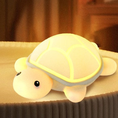 Satsus® Squishy Silicone Cute Turtle LED Night Light - Perfect Gift for Kids and Girls