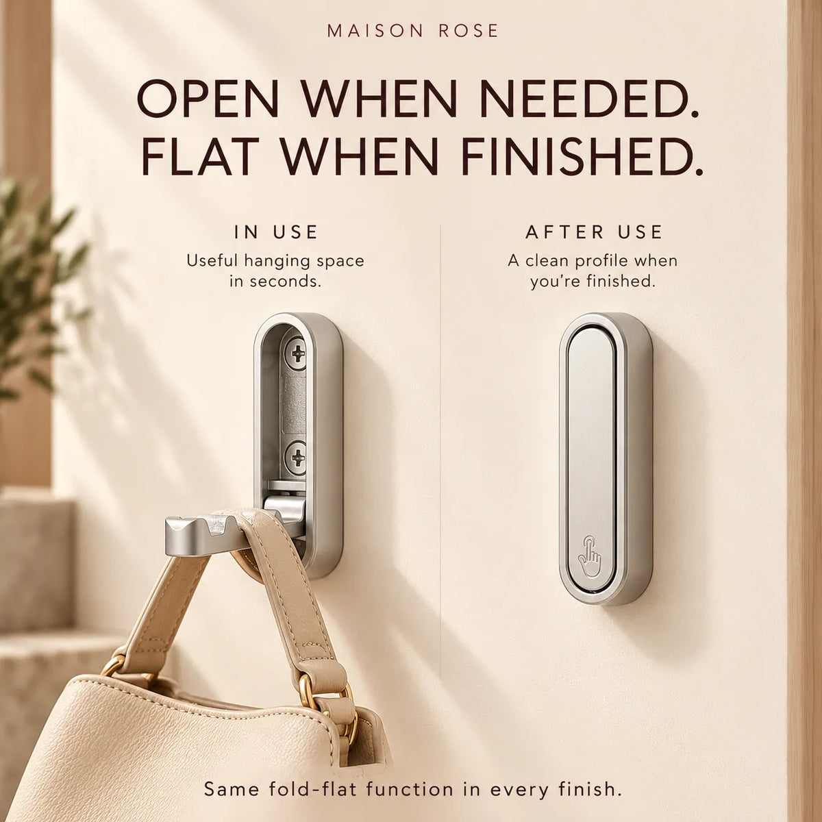 HideHook – Foldable Wall-Mounted Coat Hook