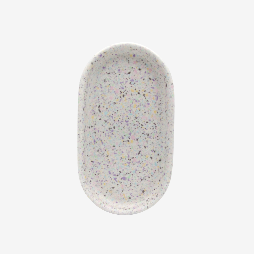 Small Pastel Terrazzo Oval Jewelry Tray