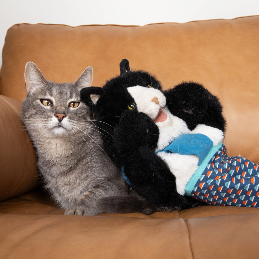 Cats Puppet Wrestler Cat Wrestling Toy Puppet Interactive Hand Puppet With Tough Padding Creative Home Pet Boredom-Busting Toys