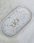 Small Pastel Terrazzo Oval Jewelry Tray