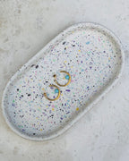Small Pastel Terrazzo Oval Jewelry Tray