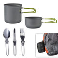 Portable Camping Cookware Set with Foldable Utensils
