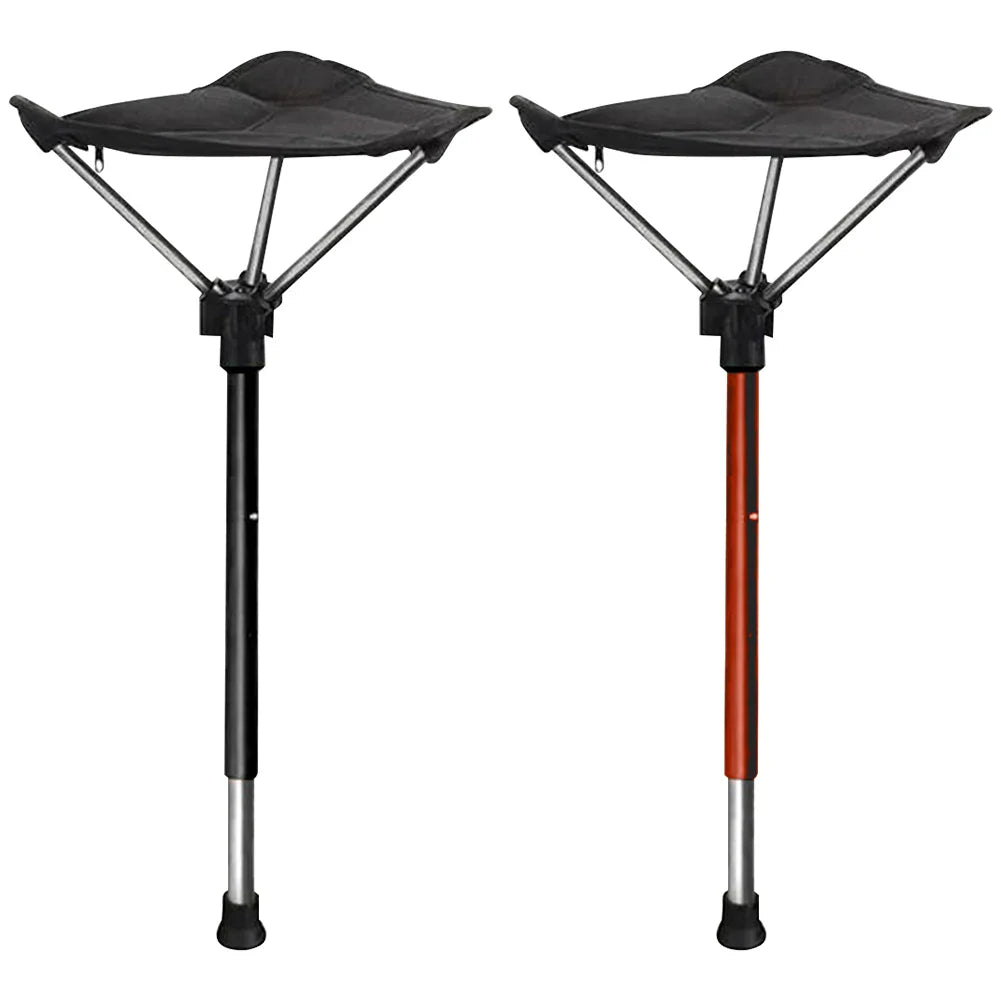 Satsus| Adjustable Aluminum Alloy Folding Camping Stool 125kg Load Bearing for Hiking Travel