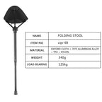 Satsus| Adjustable Aluminum Alloy Folding Camping Stool 125kg Load Bearing for Hiking Travel