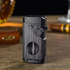 Deep Blue Quad Flame Refillable Torch Lighter