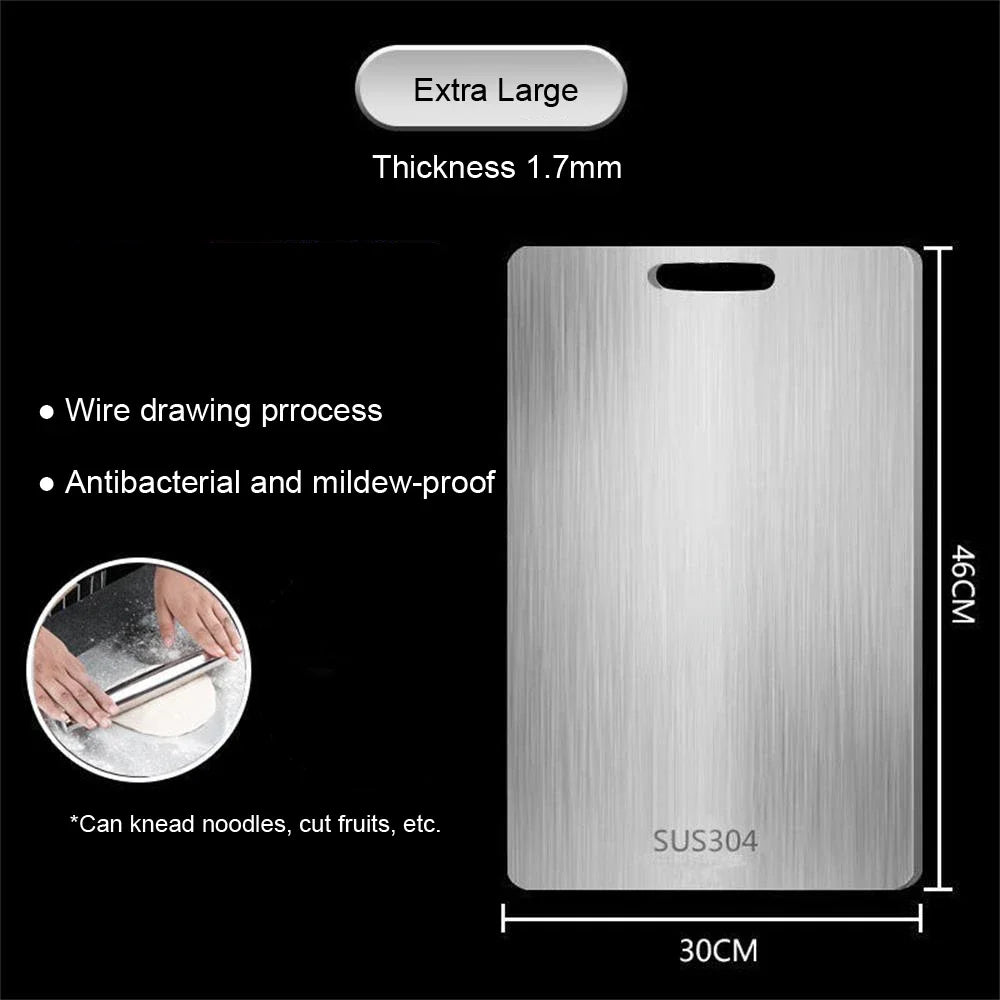 Stainless Steel Chopping Board — Heavy Duty, Professional Grade, Food Safe, Easy Clean, Durable, Rust Resistant