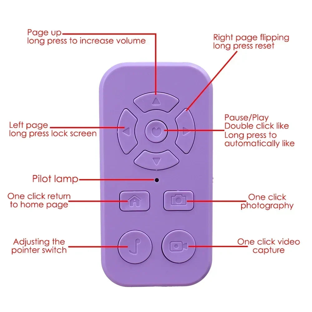 Photo Blast Rechargeable Selfie Bluetooth Remote Controller
