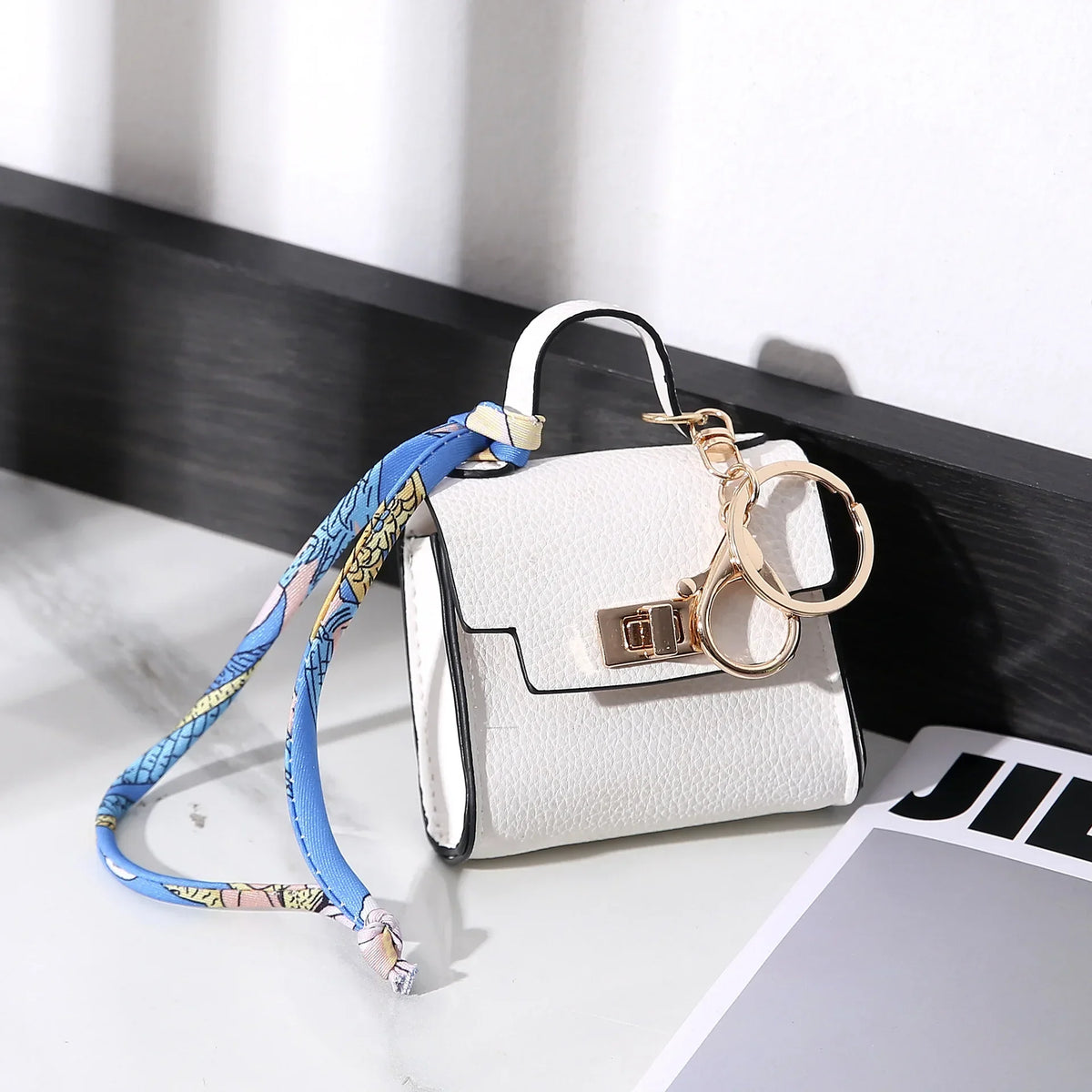 Mini Square Leather Bag Charm — Adorable Accessory, Chic, Stylish, Compact, Versatile