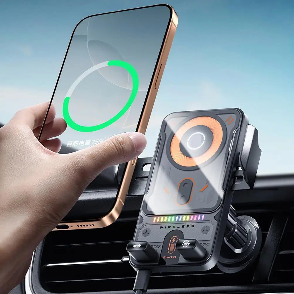 Smart Auto-Clamp Wireless Charger Car Phone Holder