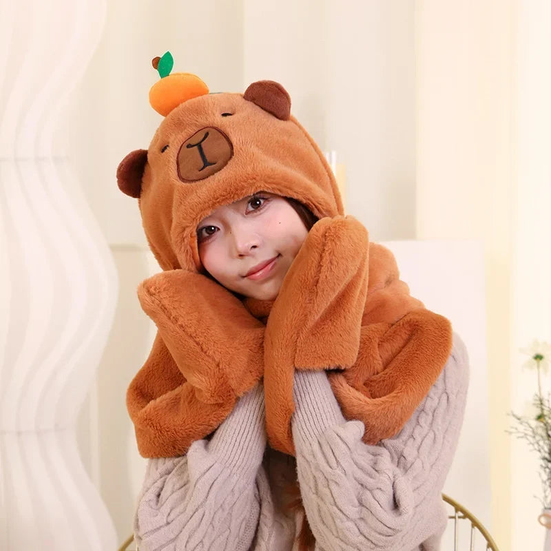 Cute Plush Cartoon Animals Soft Warm Gloves