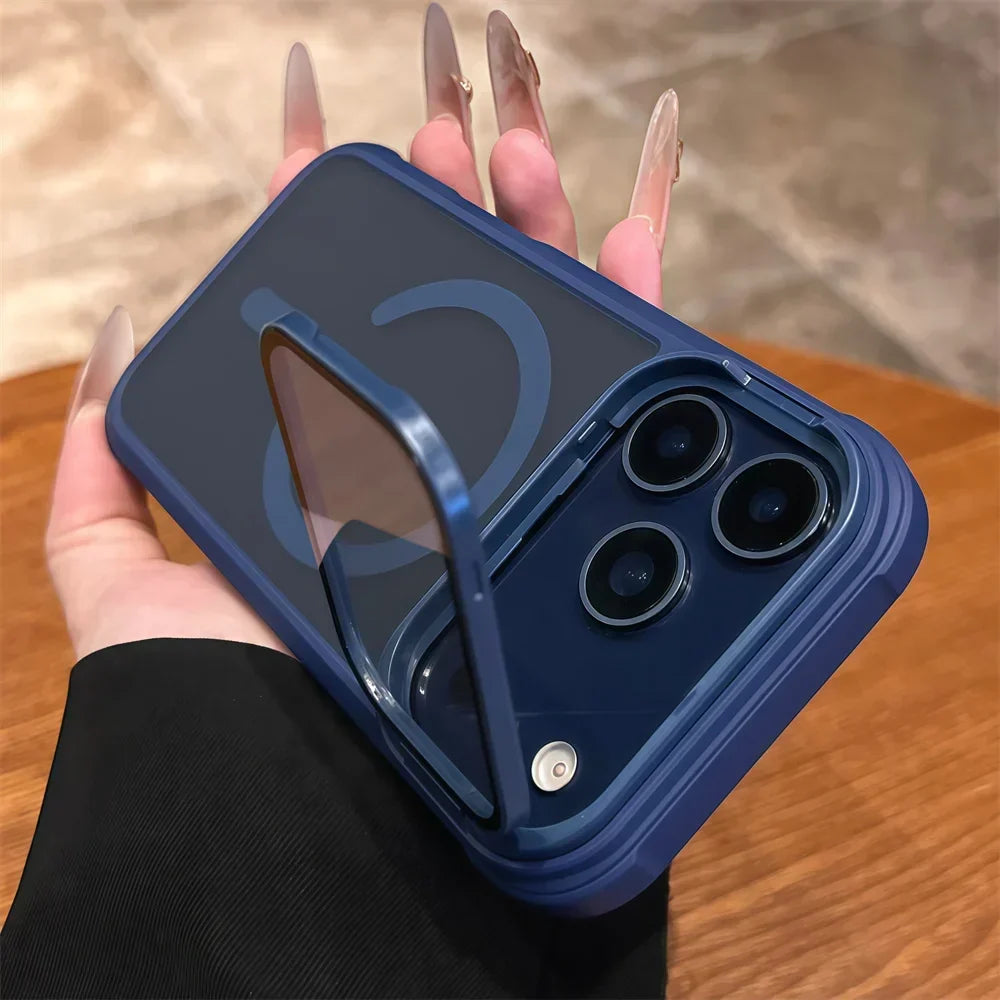 Full Lens Protection Flip Stand Magnetic iPhone Case