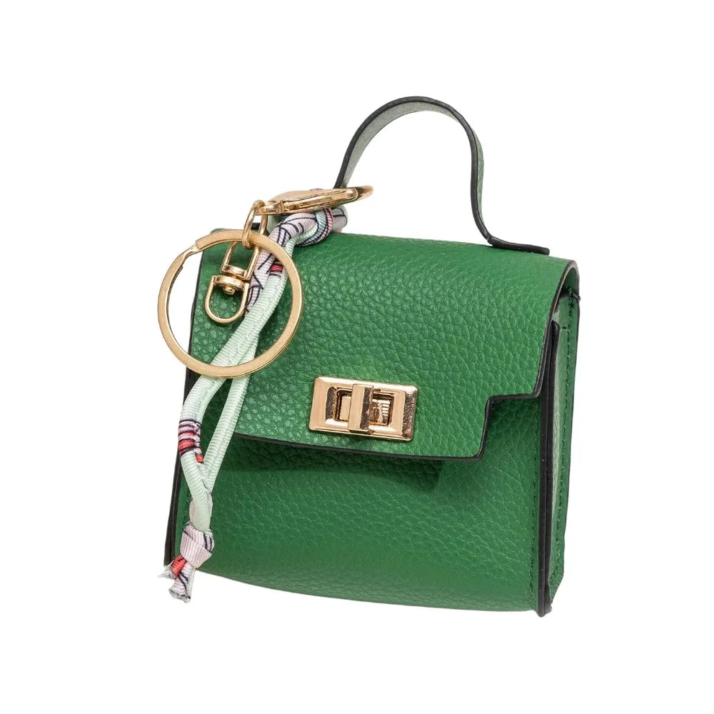 Mini Square Leather Bag Charm — Adorable Accessory, Chic, Stylish, Compact, Versatile