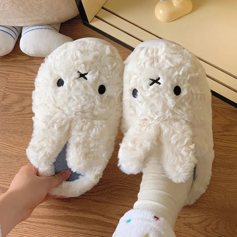Miffy Bunny Plush Slippers
