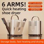 Six-Arm Quick Heating Foldable Electric Shoe Dryer