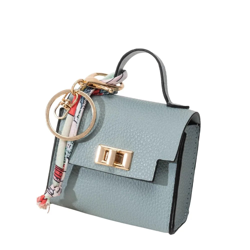 Mini Square Leather Bag Charm — Adorable Accessory, Chic, Stylish, Compact, Versatile