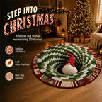 Christmas 3D Optical Illusion Round Floor Mat – 80 cm