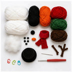 DIY Crochet Snowman Amigurumi Kit