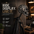Skull Motorcycle Helmet Wall Mount