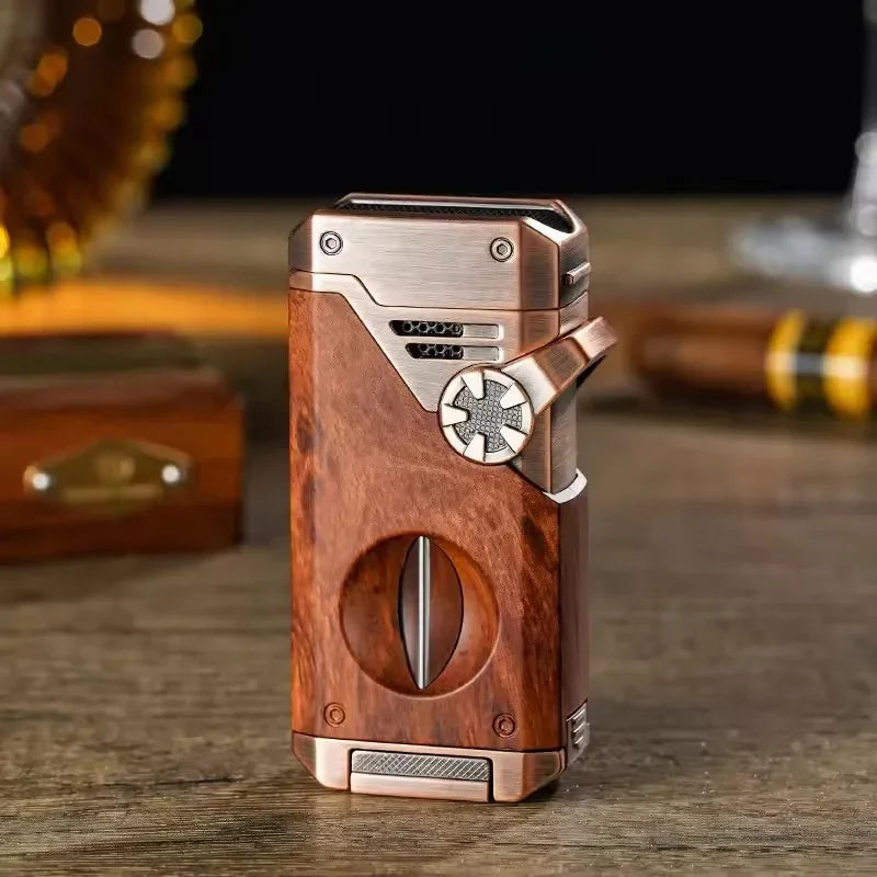 Deep Blue Quad Flame Refillable Torch Lighter