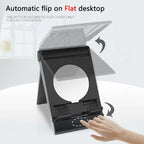 Auto Flip Makeup Mirror Phone Holder