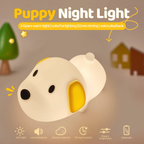 Satsus® Puppy Silicone Squishy Night Light Gift Cute Droopy Ears and Cozy for Decor Perfect Gift