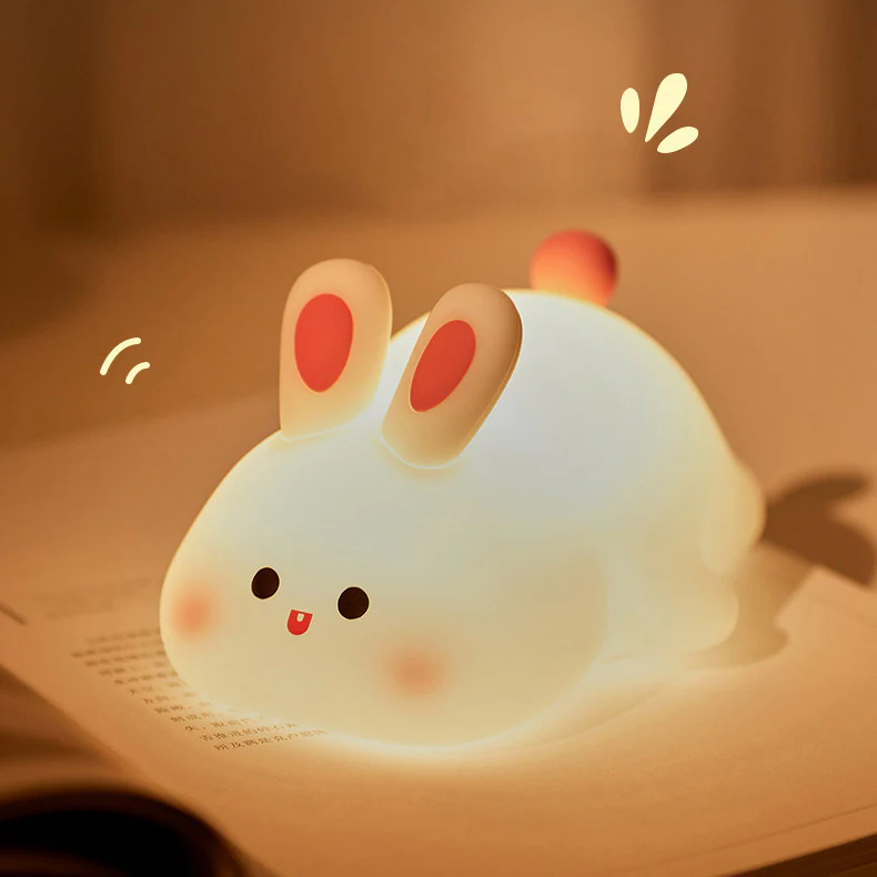 Satsus® Highland Cow with Hair Silicone Squishy LED Night Light - Perfect Gift for Kids and Girls