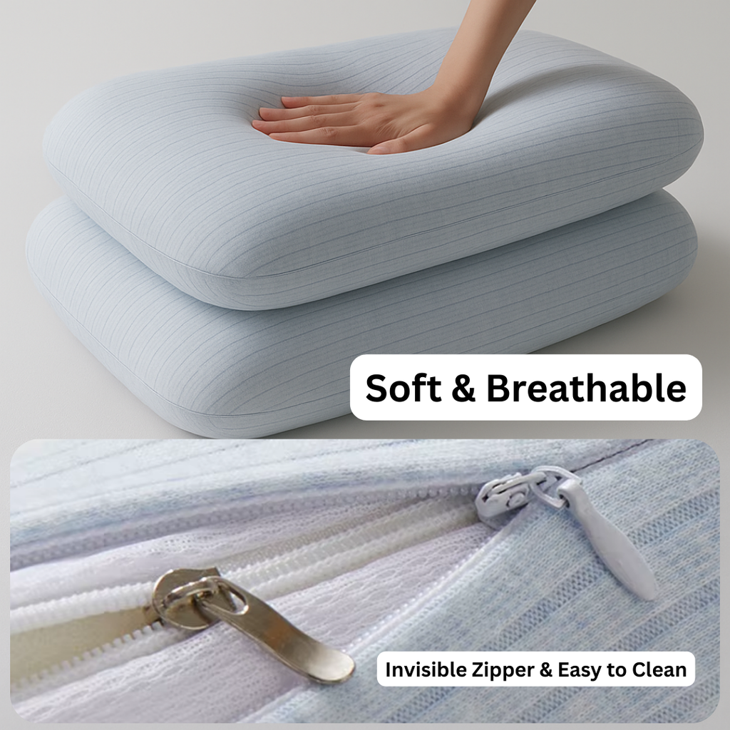 Therapeutic Cotton Cover Natural Latex Pillow