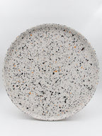 Large Rustic Terrazzo Round Jesmonite Tray
